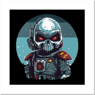 skull astronaut Posters and Art